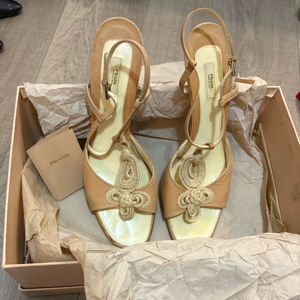 Prada Beige Women's Heels